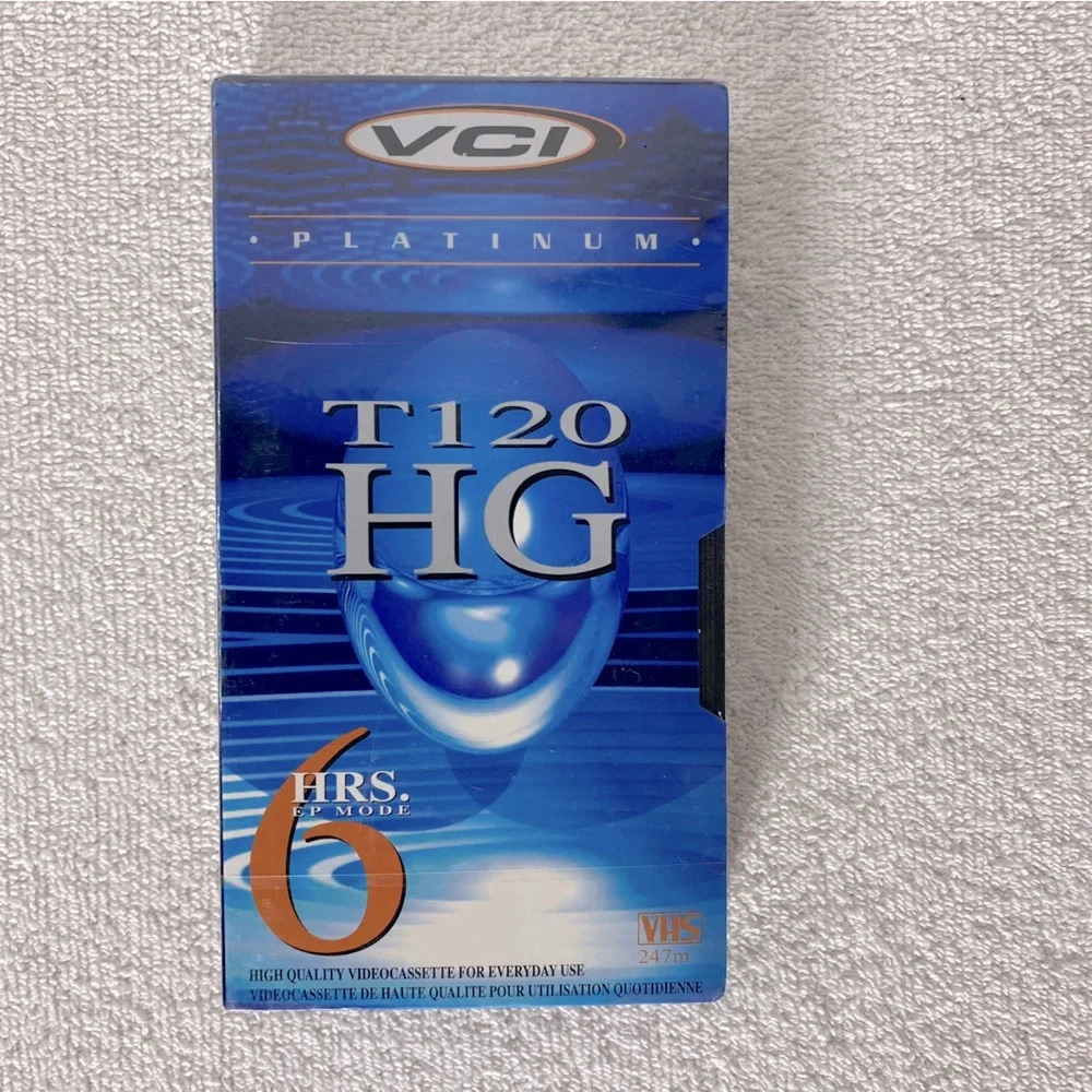 5/$35 Vintage  VCI Platinum T120 HG 6Hr Blank VHS Tape